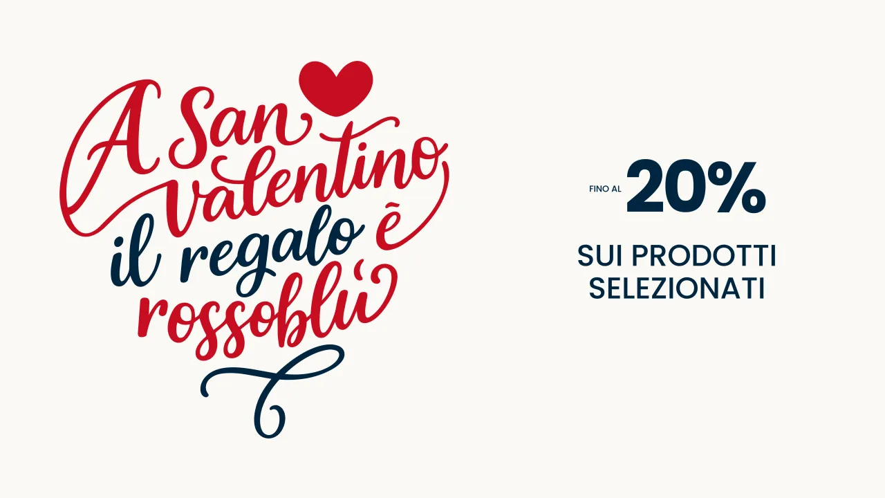 A San Valentino il regalo è rossoblù 🎁  fino al -20% su prodotti selezionati❤️‍🔥