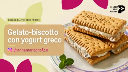Gelato-biscotto con yogurt greco